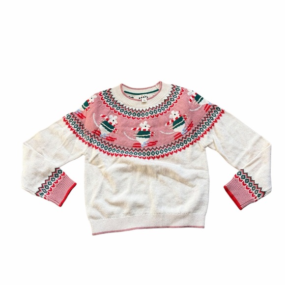 Mini Boden Other - Mini Boden Fair Isle Skiing Mice Sweater Sz 6/7